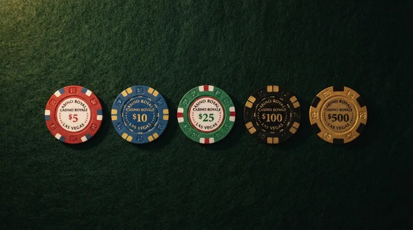 Vista comparativa de fichas de casino con distintos logotipos de operadores cripto
