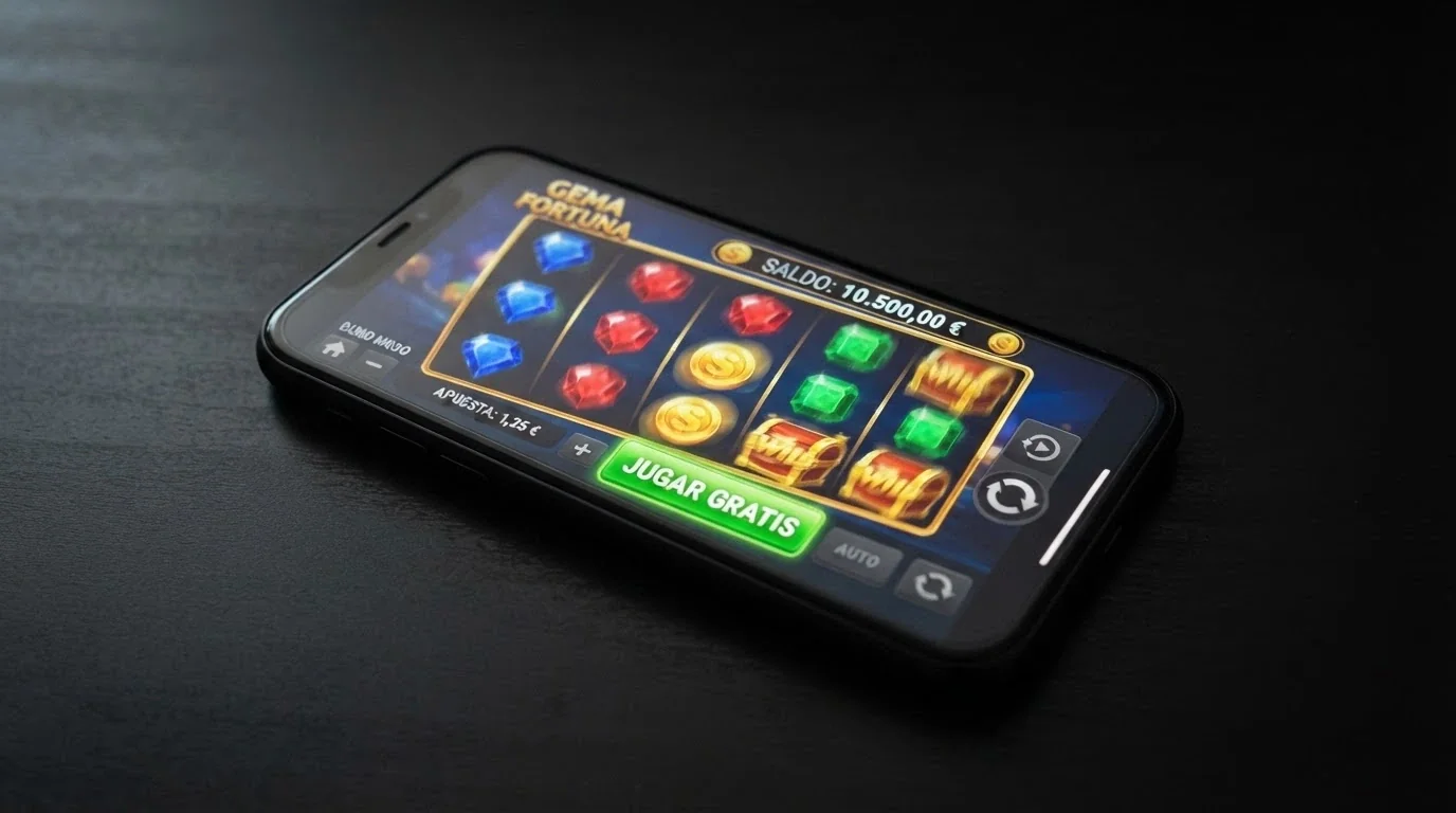 Un slot de BTG en modo demo con saldo ficticio y el botón de «jugar gratis» visible en la interfaz