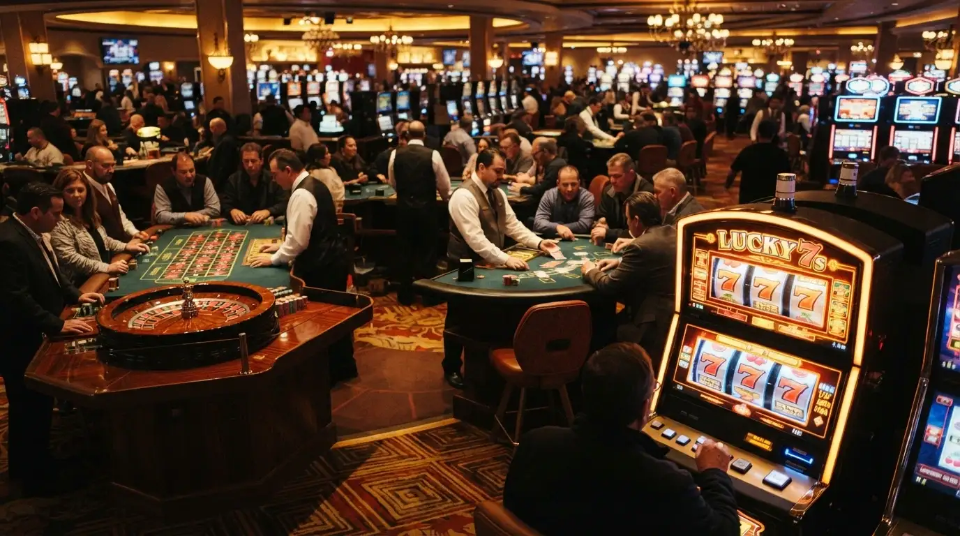 Collage de slots, ruleta y mesas de casino en vivo disponibles en casinos BNB