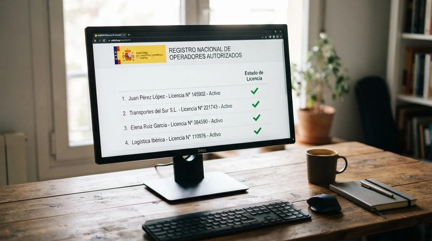 captura de pantalla del registro público de operadores con licencia en la web de la DGOJ (ordenacionjuego.es) con un operador con licencia visible