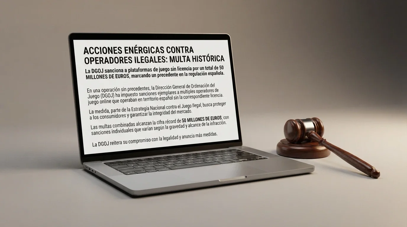 Extracto de una resolución sancionadora de la DGOJ contra un operador de juego sin licencia