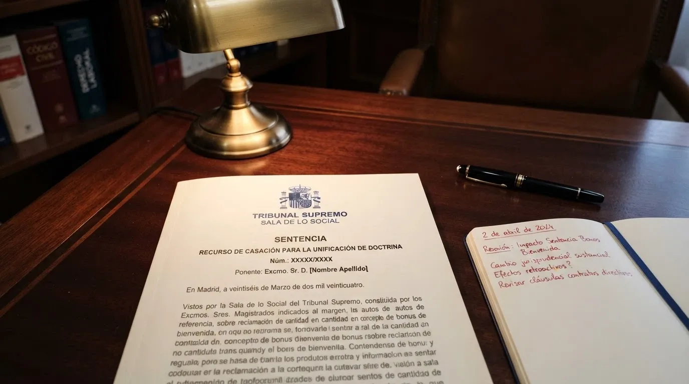 Un documento oficial con el escudo del Tribunal Supremo y el sello del BOE junto a un calendario que marca abril de 2024