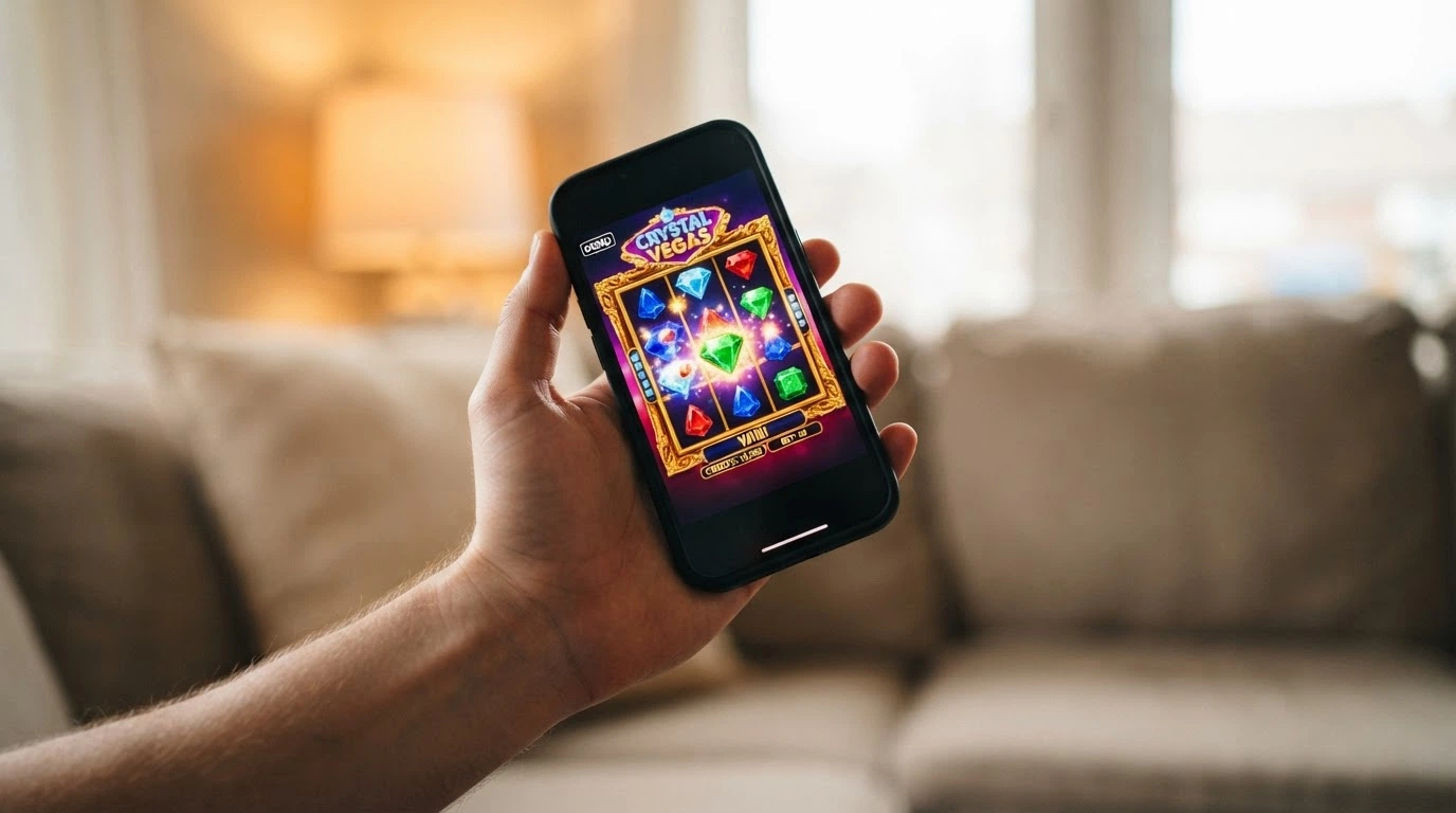 Pantalla de juego en modo demo de una slot con el indicador de saldo ficticio visible