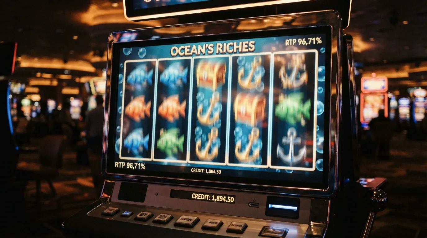 Captura de la pantalla de juego de Big Bass Splash con los carretes girando y el indicador de RTP visible en la esquina