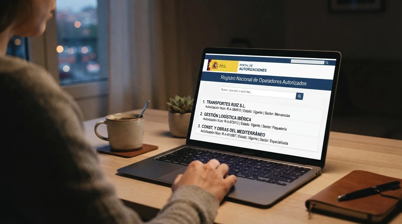 Captura conceptual de la web ordenacionjuego.es mostrando el registro de operadores autorizados